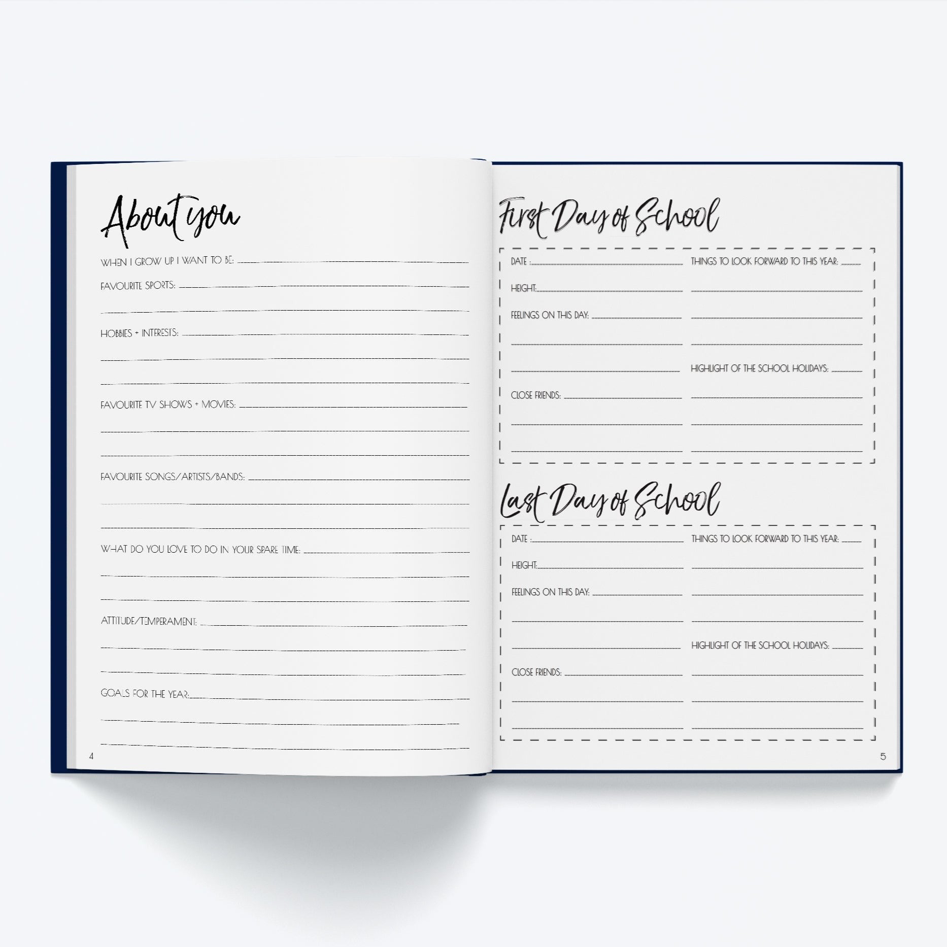 Bulk Buy - 4 Pack My School Years Journal