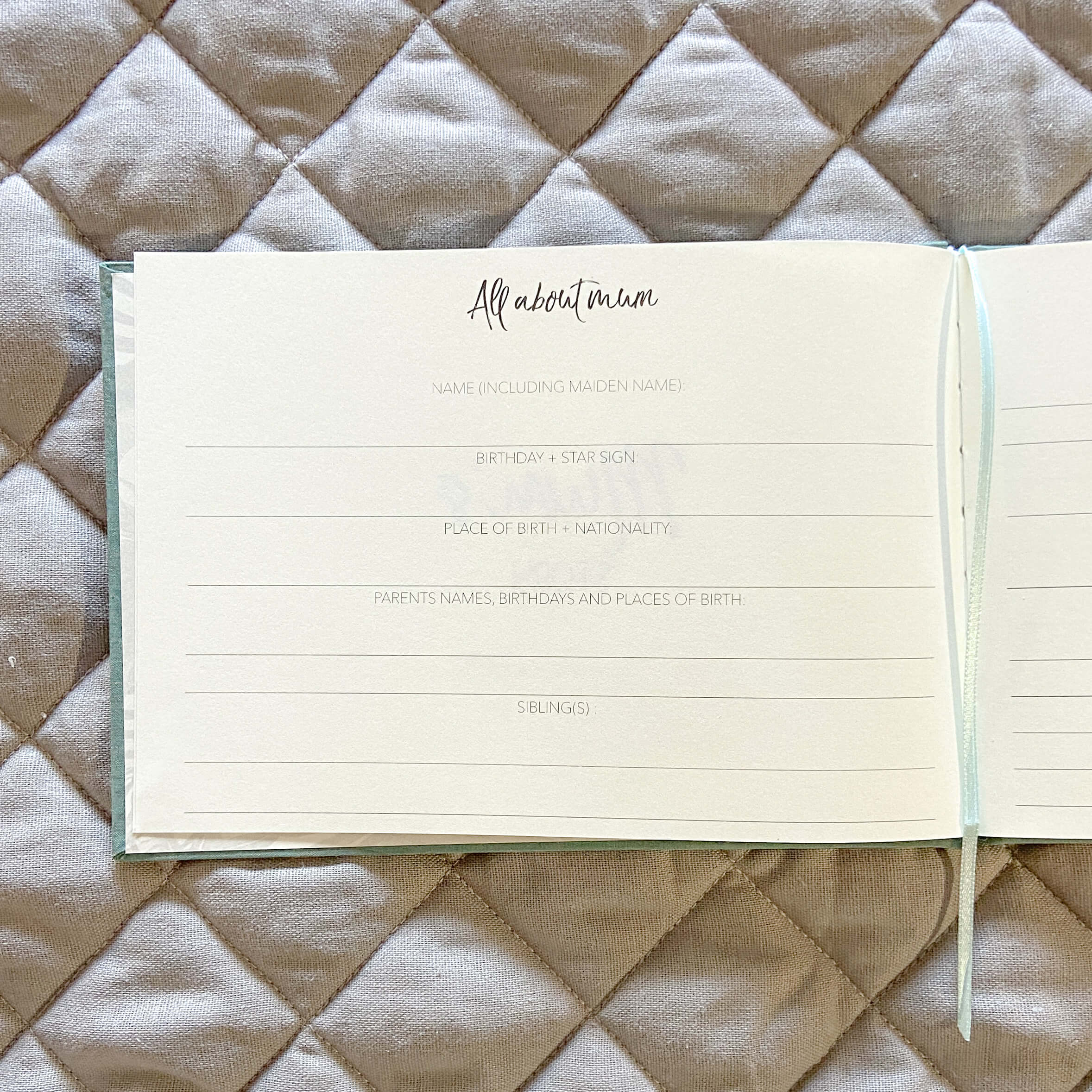 Mum's Story - A Journal About Mum