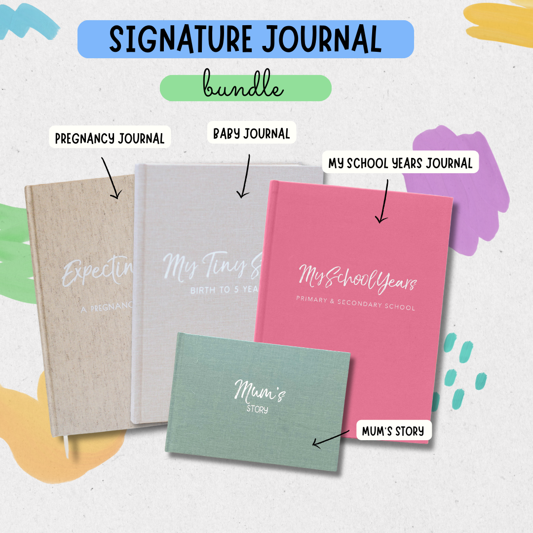 Signature Journal Bundle - Baby, School & Mum Journal